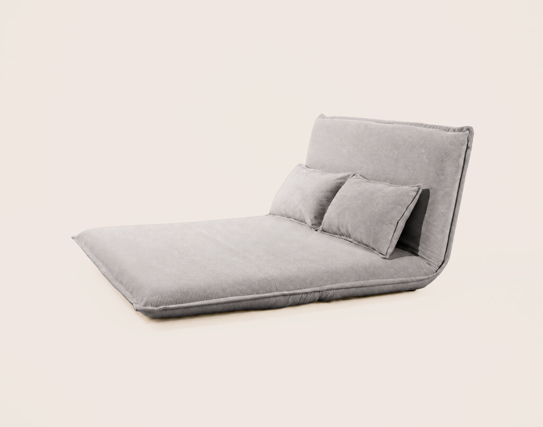 Banquette CANDICE 2 places convertible clic-clac en velours côtelé | Best Mobilier
