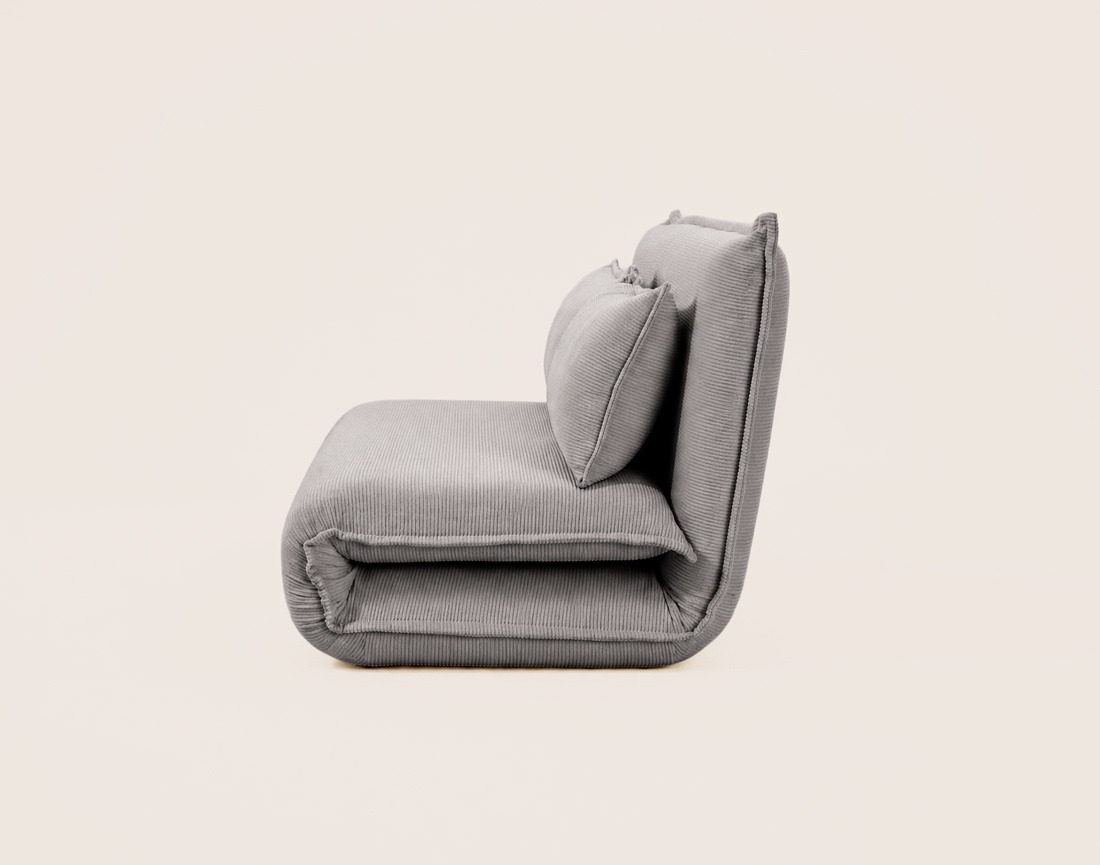 Banquette CANDICE 2 places convertible clic-clac en velours côtelé | Best Mobilier