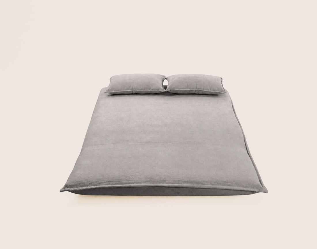 Banquette CANDICE 2 places convertible clic-clac en velours côtelé | Best Mobilier