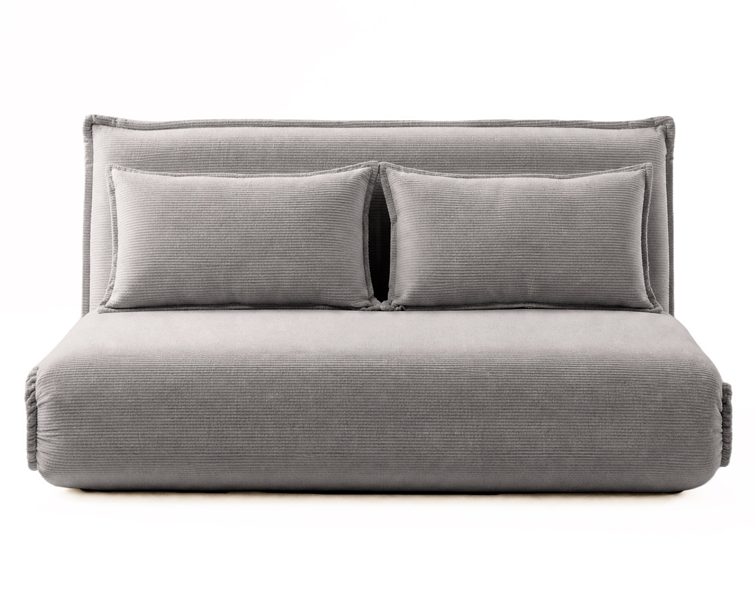 Banquette CANDICE 2 places convertible clic-clac en velours côtelé | Best Mobilier