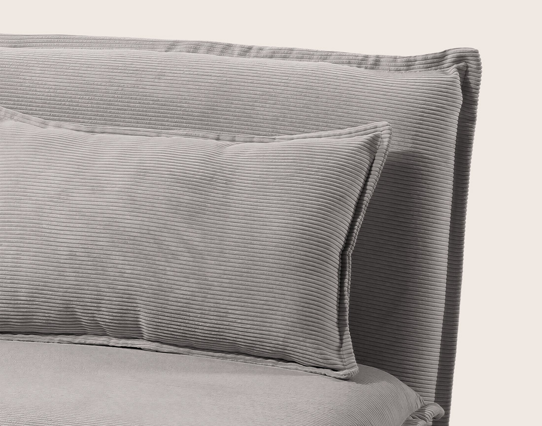 Banquette CANDICE 2 places convertible clic-clac en velours côtelé | Best Mobilier
