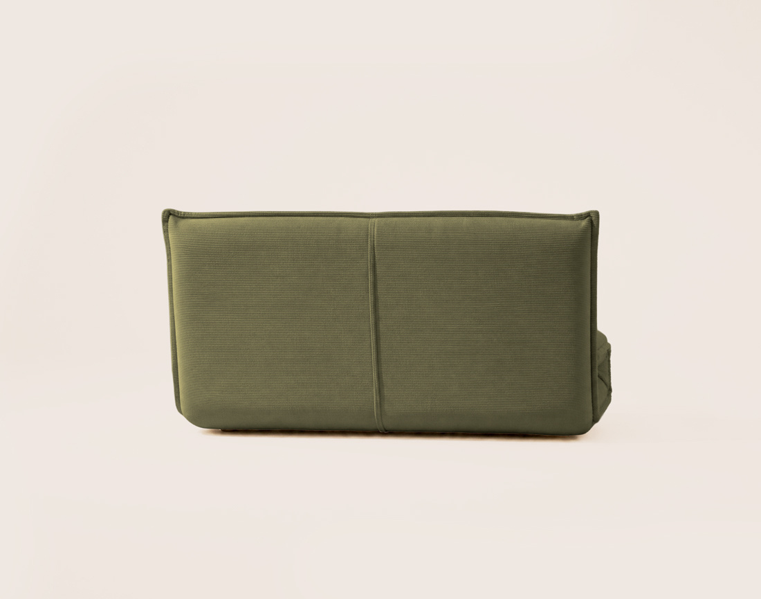 Banquette CANDICE 2 places convertible clic-clac en velours côtelé | Best Mobilier