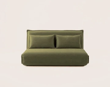 Banquette CANDICE 2 places convertible clic-clac en velours côtelé | Best Mobilier