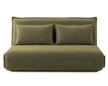 Banquette CANDICE 2 places convertible clic-clac en velours côtelé | Best Mobilier