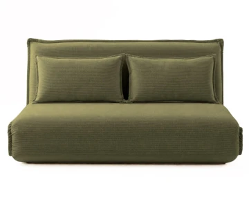 Banquette CANDICE 2 places convertible clic-clac en velours côtelé | Best Mobilier