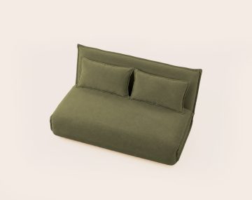Banquette CANDICE 2 places convertible clic-clac en velours côtelé | Best Mobilier