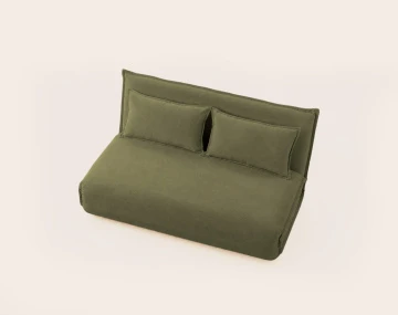 Banquette CANDICE 2 places convertible clic-clac en velours côtelé | Best Mobilier