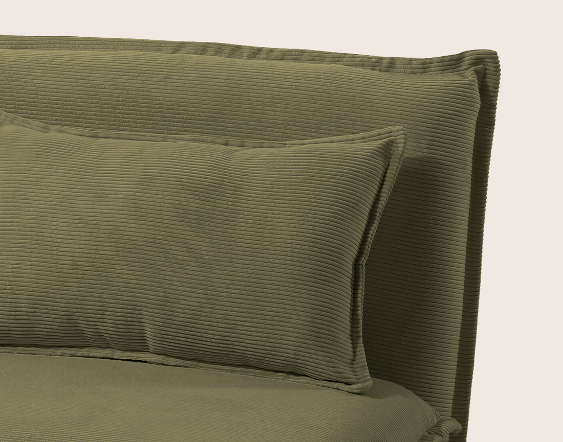 Banquette CANDICE 2 places convertible clic-clac en velours côtelé | Best Mobilier