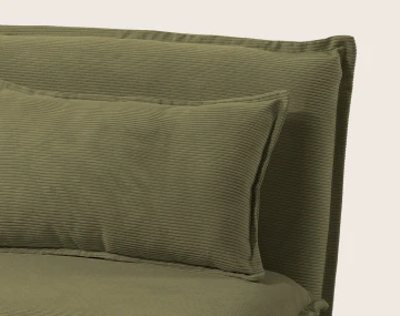 Banquette CANDICE 2 places convertible clic-clac en velours côtelé | Best Mobilier