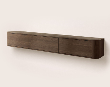 Meuble tv MONA suspendu 200 cm 3 portes | Best Mobilier