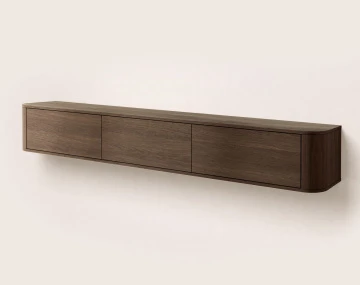 Meuble tv MONA suspendu 200 cm 3 portes | Best Mobilier