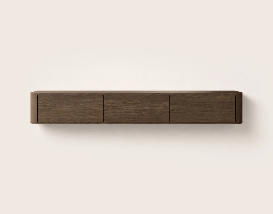 Meuble tv MONA suspendu 200 cm 3 portes | Best Mobilier