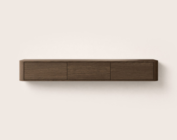 Meuble tv MONA suspendu 200 cm 3 portes | Best Mobilier