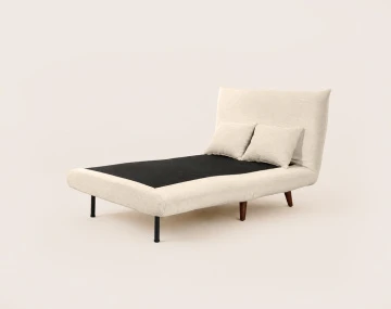 Banquette convertible clic-clac 1 place en velours côtelé Lumi