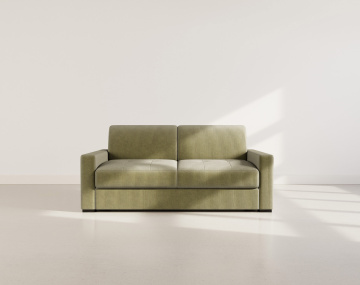 Canapé TRISTAN 3 places convertible express couchage quotidien 140 cm matelas 18 cm en velours côtelé