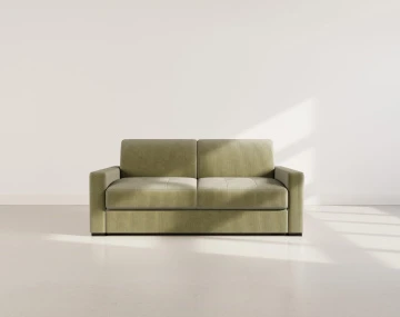 Canapé TRISTAN 3 places convertible express couchage quotidien 140 cm matelas 18 cm en velours côtelé