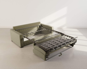 Canapé TRISTAN 3 places convertible express couchage quotidien 140 cm matelas 18 cm en velours côtelé