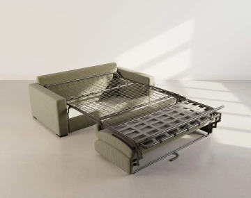 Canapé TRISTAN 3 places convertible express couchage quotidien 140 cm matelas 18 cm en velours côtelé