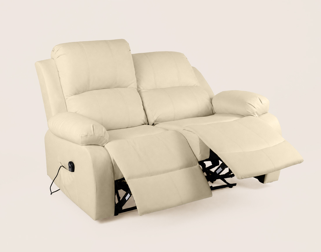 Canapé ARMAND 2 places relax électrique en simili | Best Mobilier