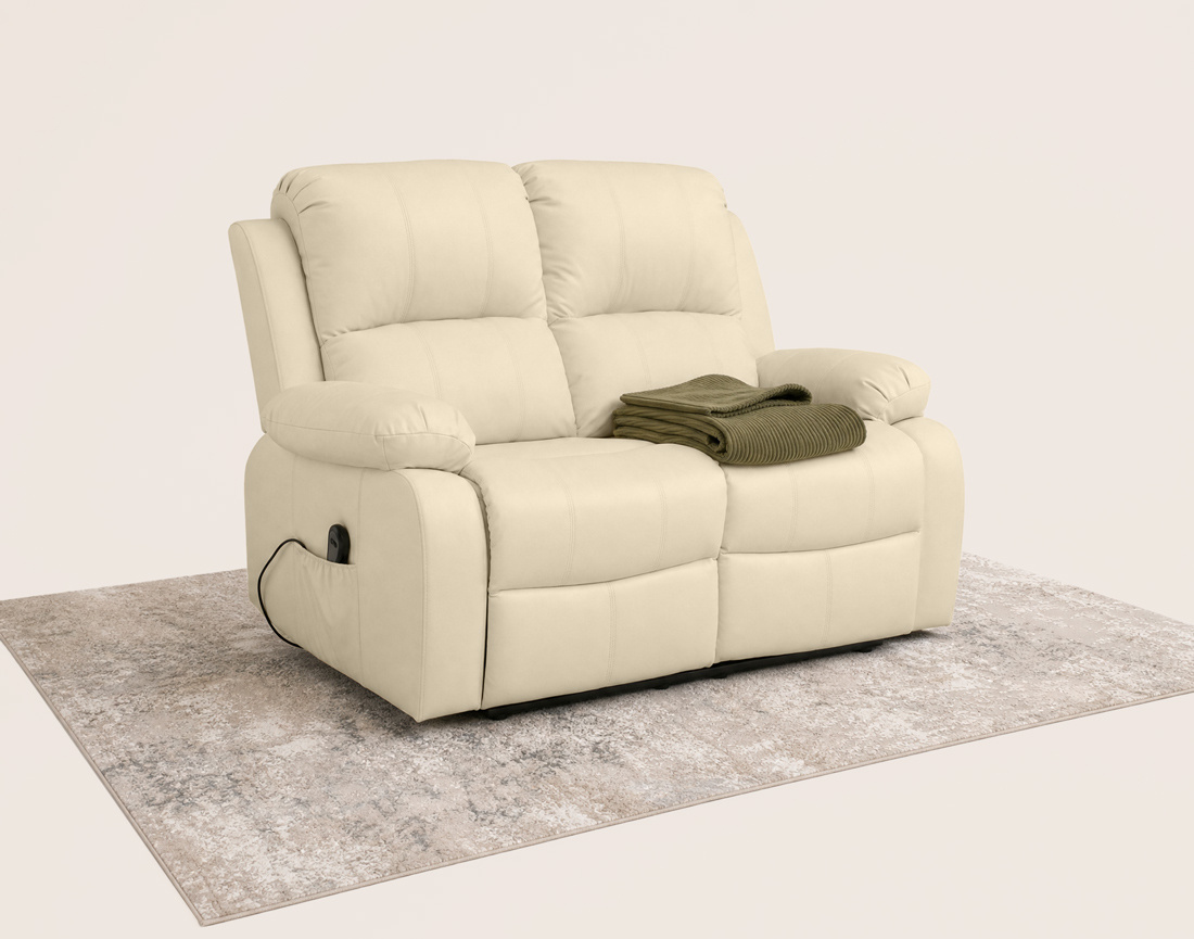 Canapé ARMAND 2 places relax électrique en simili | Best Mobilier