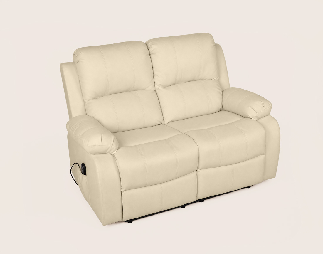 Canapé ARMAND 2 places relax électrique en simili | Best Mobilier