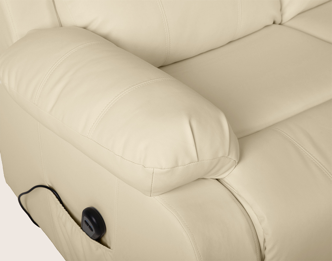 Canapé ARMAND 2 places relax électrique en simili | Best Mobilier