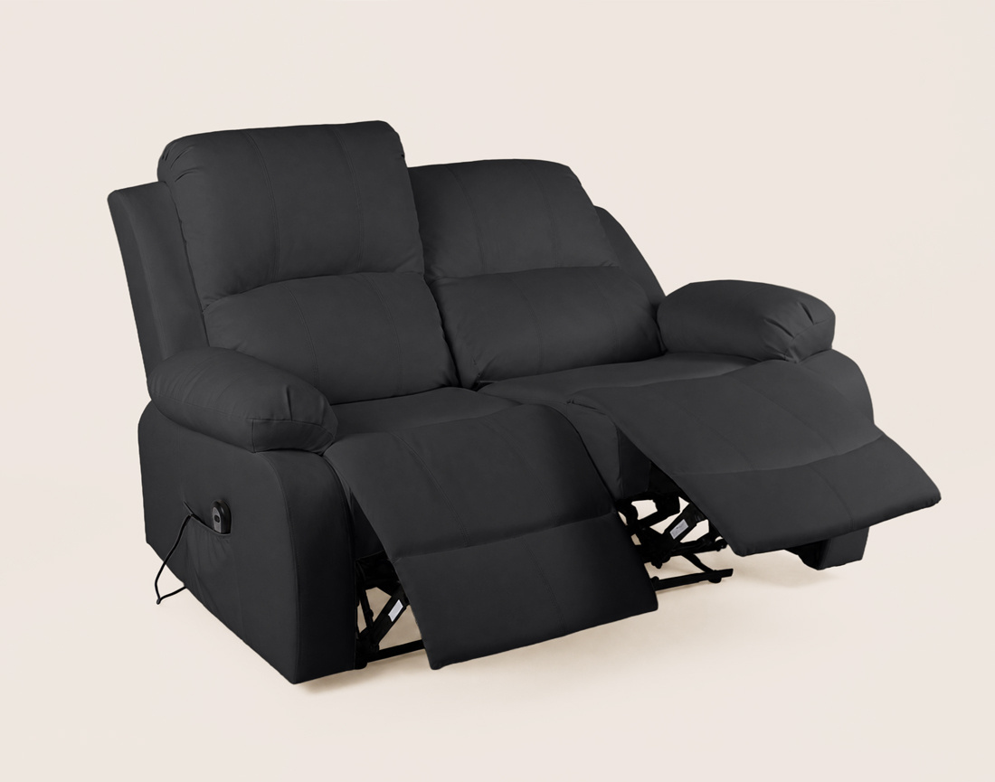 Canapé ARMAND 2 places relax électrique en simili | Best Mobilier