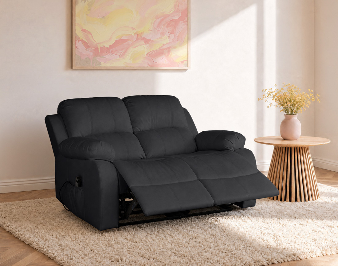 Canapé ARMAND 2 places relax électrique en simili | Best Mobilier