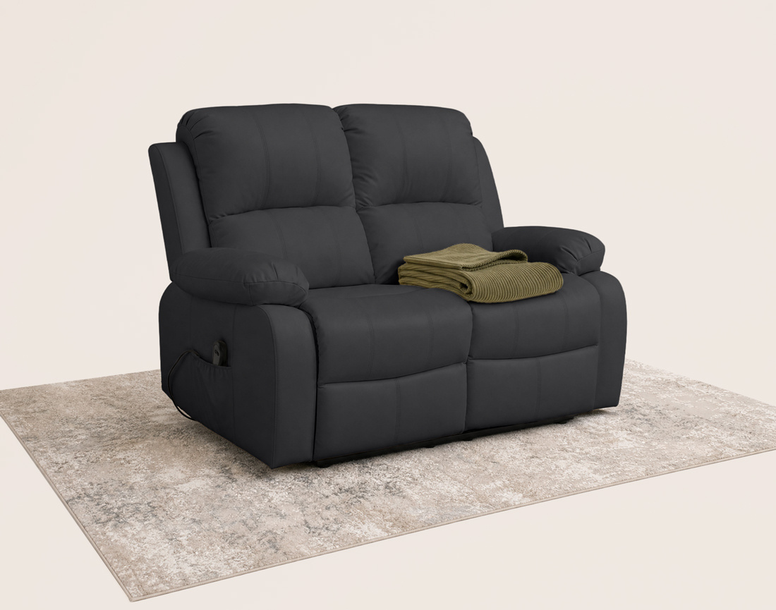 Canapé ARMAND 2 places relax électrique en simili | Best Mobilier
