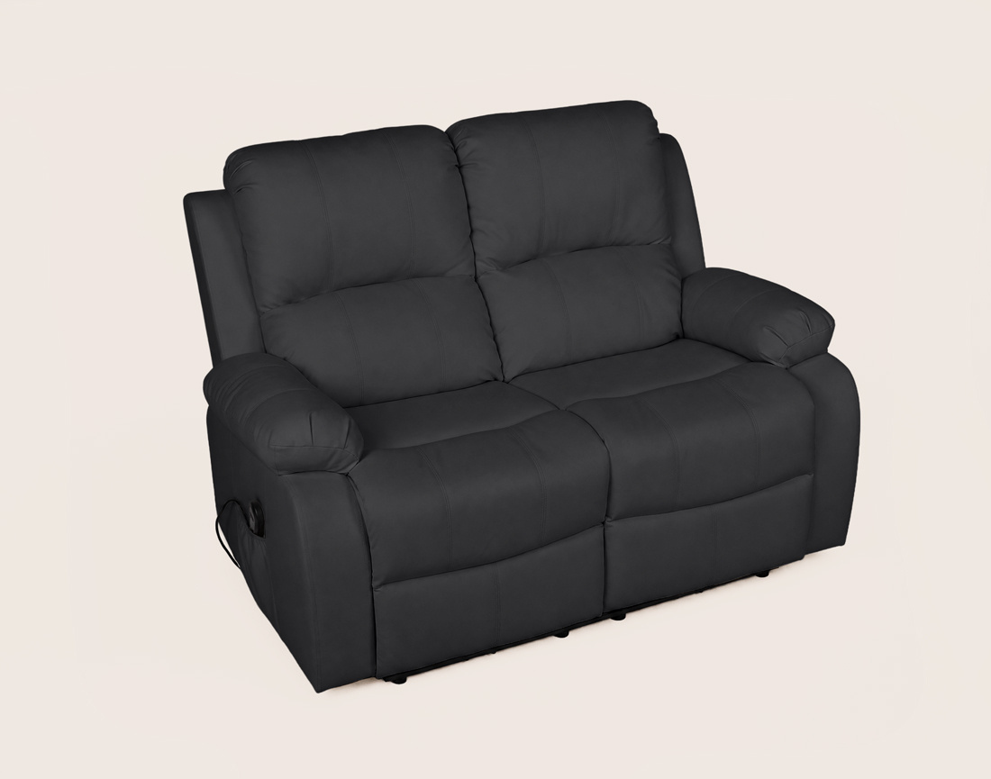 Canapé ARMAND 2 places relax électrique en simili | Best Mobilier