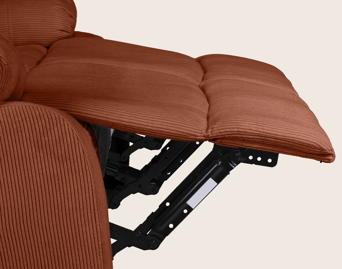 Canapé ARMAND 2 places relax électrique en velours côtelé | Best Mobilier