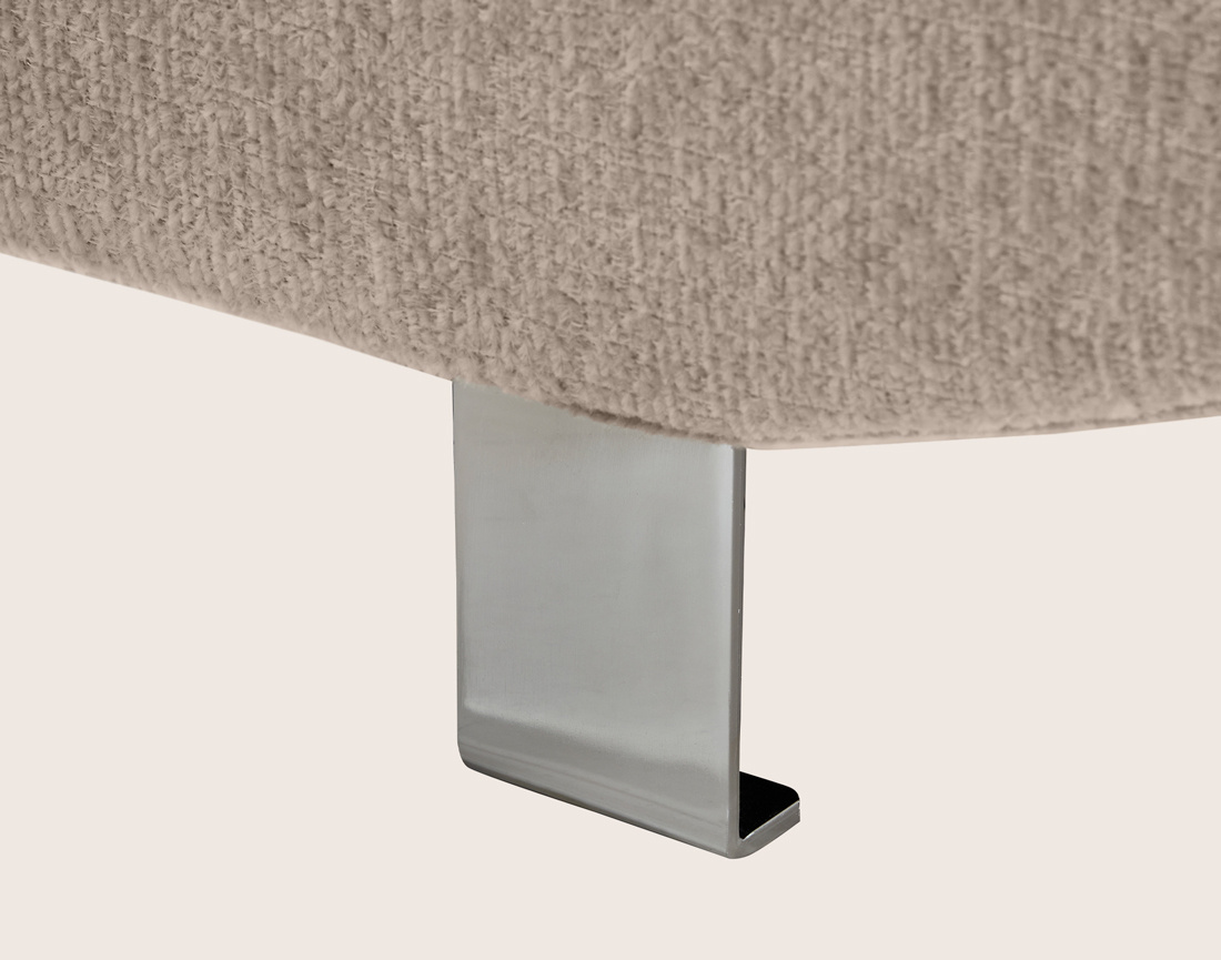 Canapé MARGAUX d'angle droit 5 places convertible avec coffre et têtières réglables en velours texturé | Best Mobilier