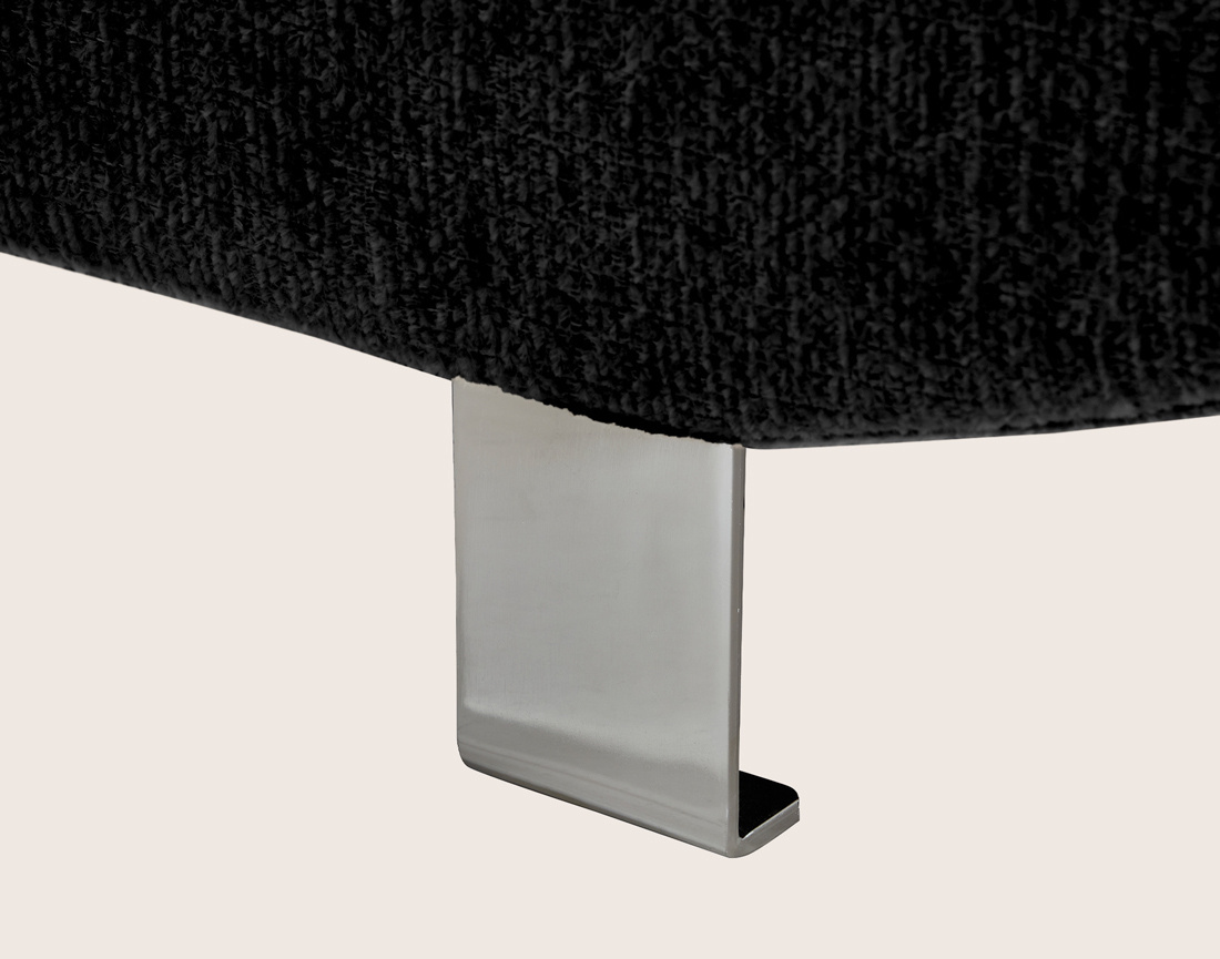 Canapé MARGAUX d'angle droit 5 places convertible avec coffre et têtières réglables en velours texturé | Best Mobilier