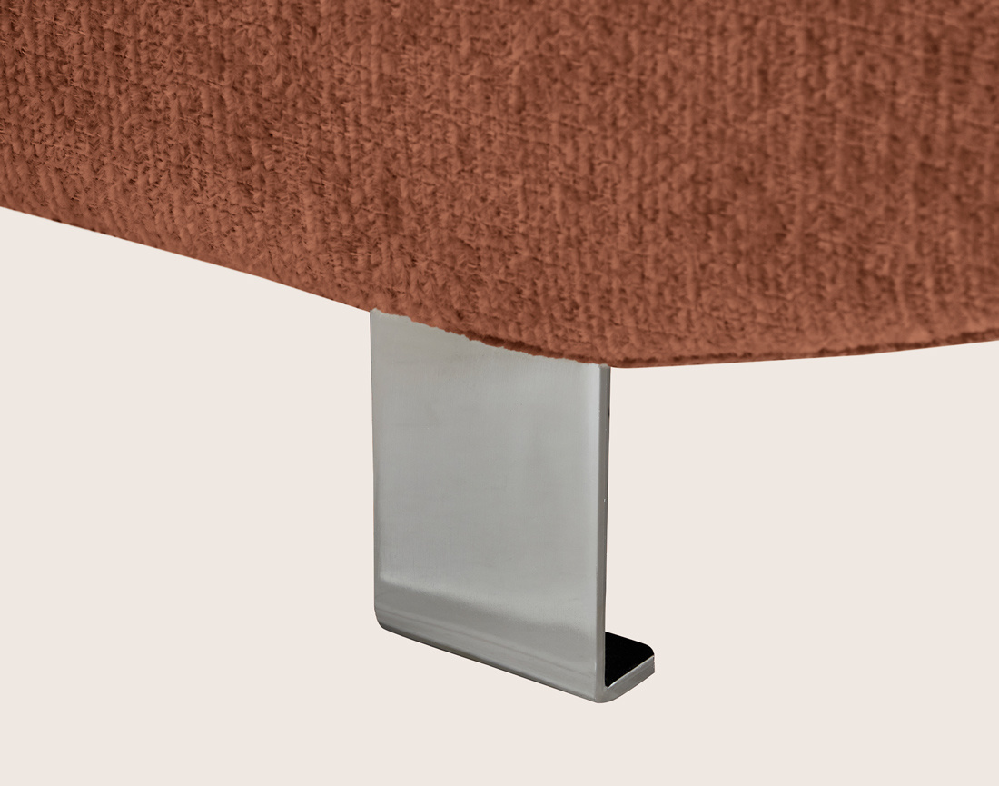 Canapé MARGAUX d'angle droit 5 places convertible avec coffre et têtières réglables en velours texturé | Best Mobilier