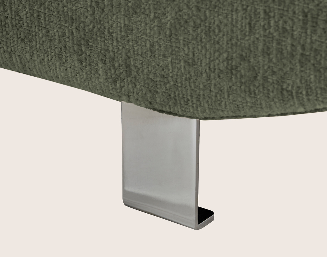 Canapé MARGAUX d'angle droit 5 places convertible avec coffre et têtières réglables en velours texturé | Best Mobilier