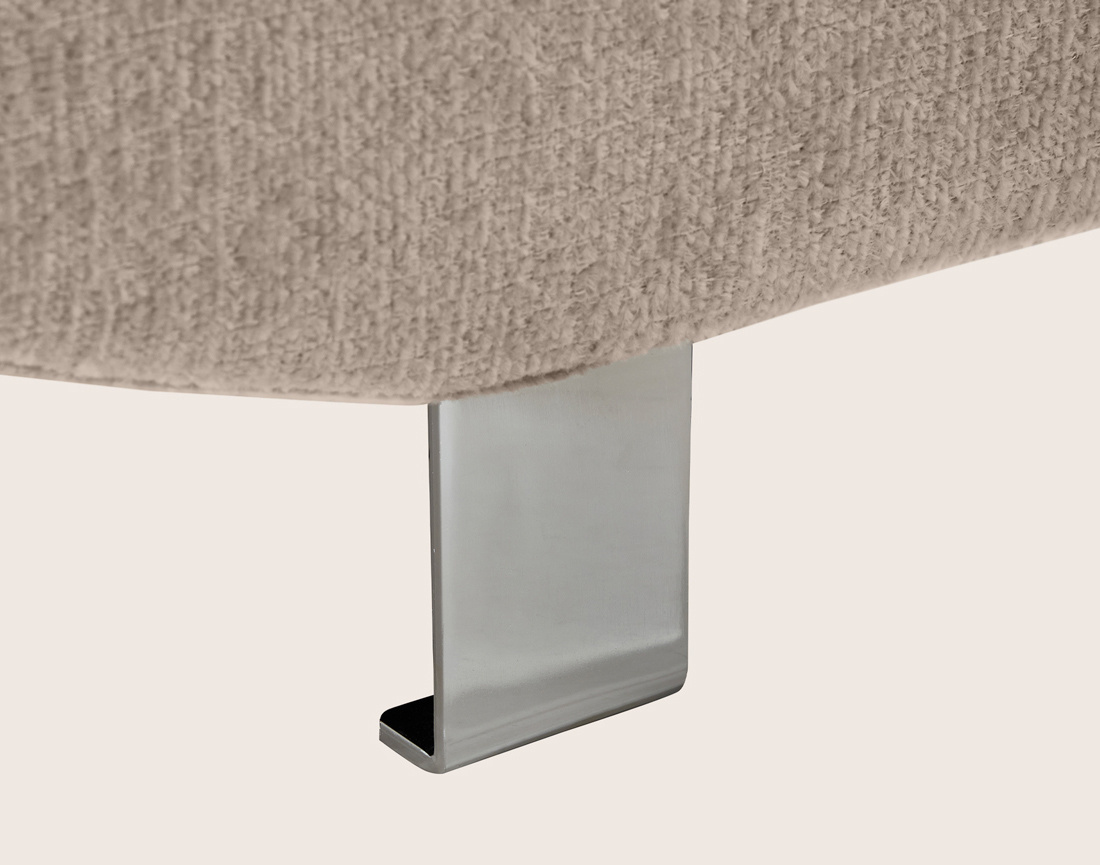 Canapé MARGAUX d'angle gauche 5 places convertible avec coffre et têtières réglables en velours texturé | Best Mobilier