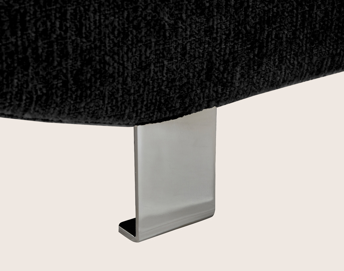 Canapé MARGAUX d'angle gauche 5 places convertible avec coffre et têtières réglables en velours texturé | Best Mobilier