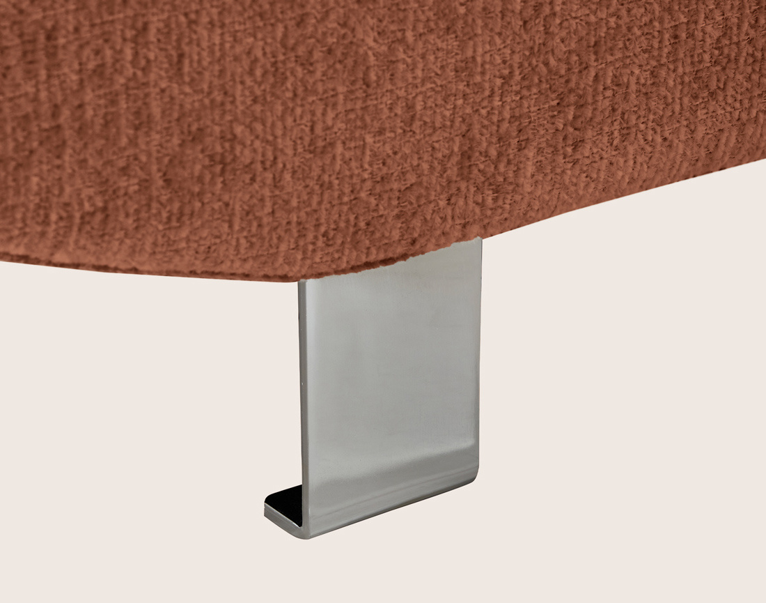 Canapé MARGAUX d'angle gauche 5 places convertible avec coffre et têtières réglables en velours texturé | Best Mobilier