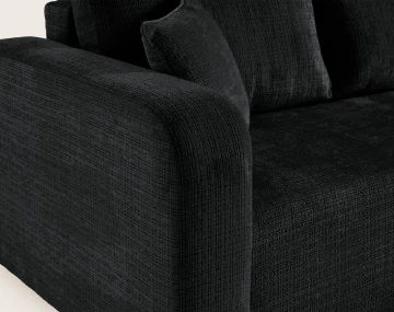 Canapé MIRO d'angle réversible 4 places convertible avec coffre en velours texturé | Best Mobilier