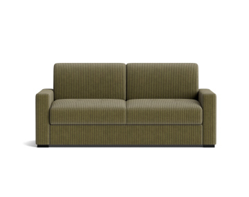 Canapé TRISTAN 3 places convertible express couchage quotidien 140 cm matelas 18 cm en velours côtelé