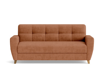 Canapé THIBAULT 3 places convertible express couchage quotidien 140 cm matelas 14 cm velours texturé | Best Mobilier