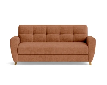 Canapé THIBAULT 3 places convertible express couchage quotidien 140 cm matelas 14 cm velours texturé | Best Mobilier