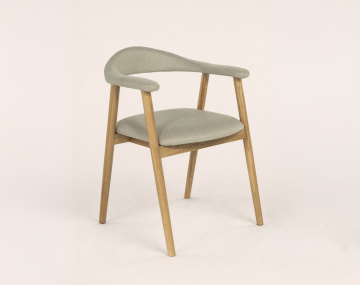 Lot de 2 chaises LORE en chêne massif et tissu | Best Mobilier