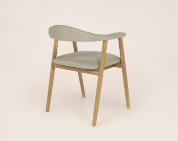 Lot de 2 chaises LORE en chêne massif et tissu | Best Mobilier