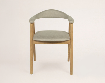 Lot de 2 chaises LORE en chêne massif et tissu | Best Mobilier