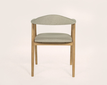 Lot de 2 chaises LORE en chêne massif et tissu | Best Mobilier