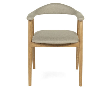 Lot de 2 chaises LORE en chêne massif et tissu | Best Mobilier