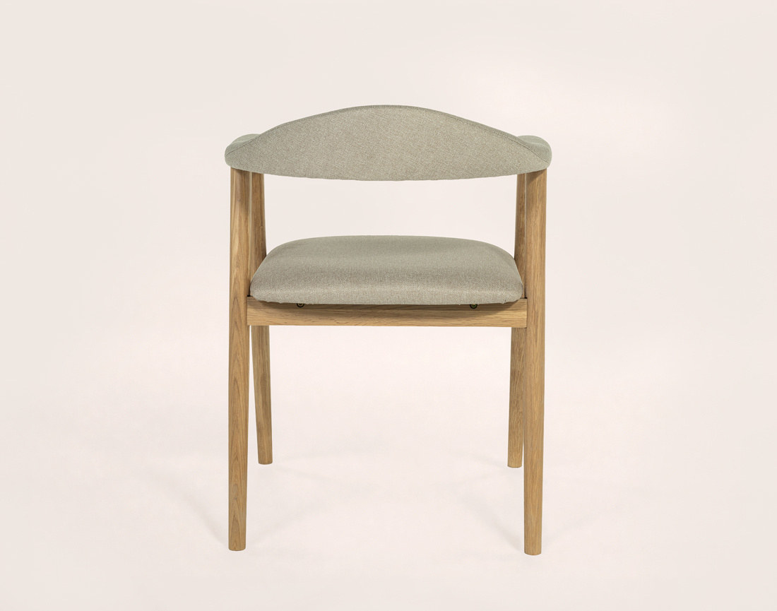 Chaise LORE en chêne massif et tissu | Best Mobilier