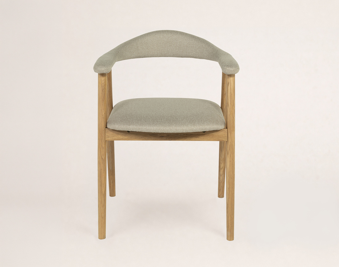 Chaise LORE en chêne massif et tissu | Best Mobilier