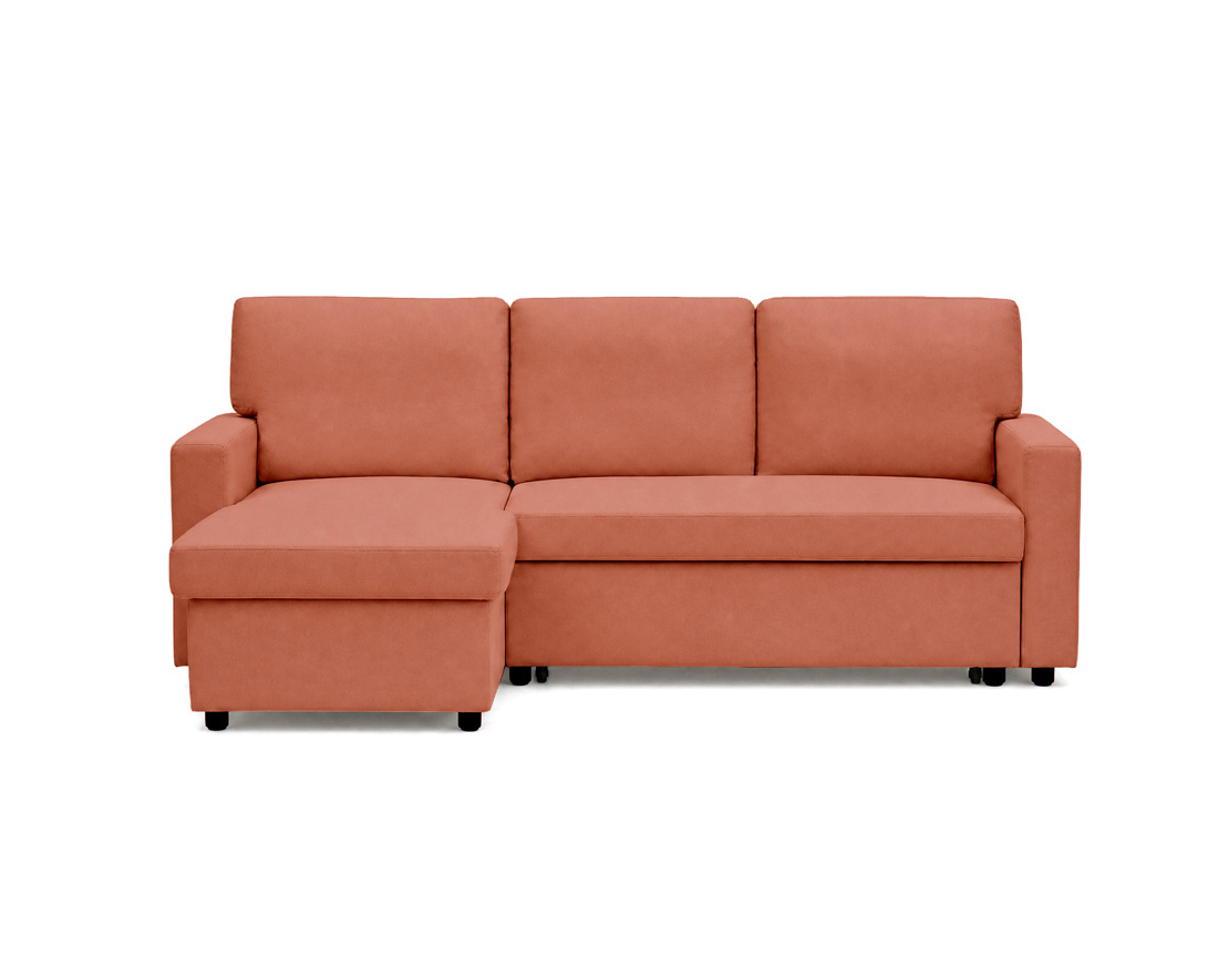 Canapé MEIYA d’angle 4 places en tissu convertible avec coffre | Best Mobilier